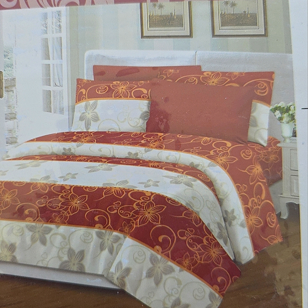 Mrs BELLA HOME 1800 KING SIZE SERIES SHEET 6 SET WRINKLE FREE 100% COTTON TOUCH